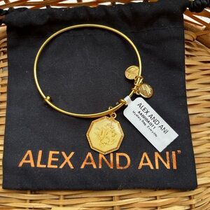Alex & Ani gold Sweet Pea Bangle Bracelet